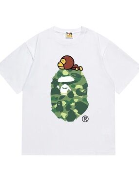 BAPE Green Camo Ape Head Graphic T-Shirt